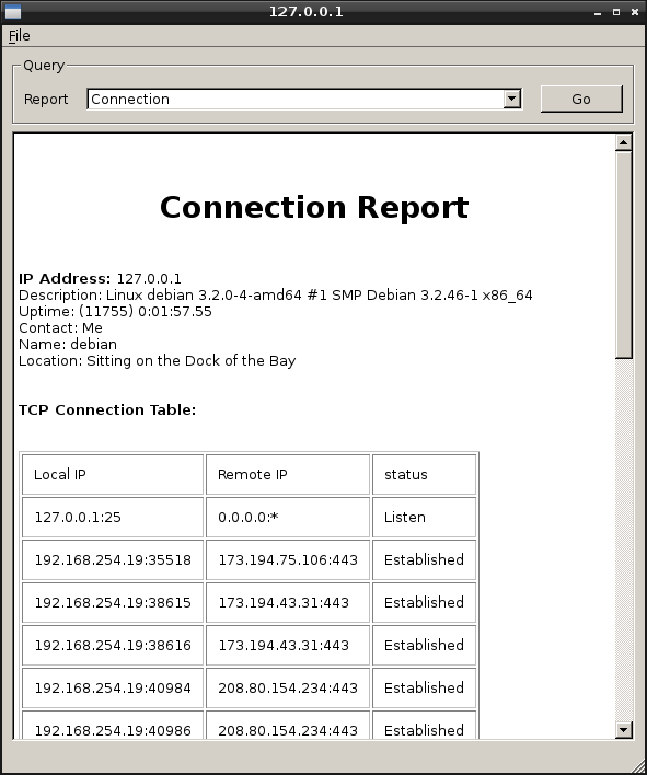 qtmib connection report