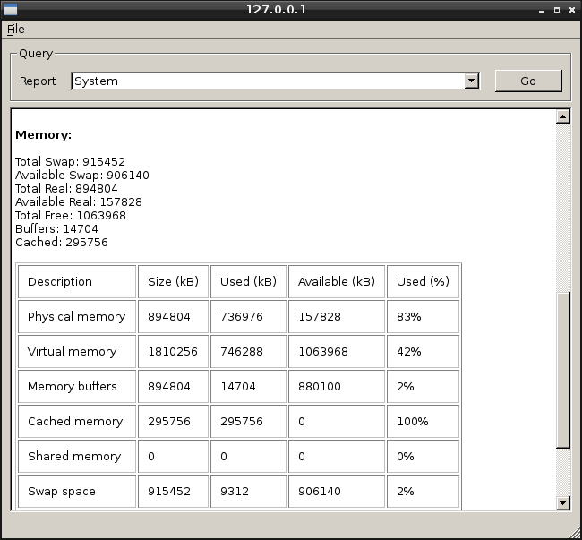 qtmib system report